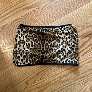 Women Leopard/Cheetah Strapless going out Tube Top, Size Small(S)